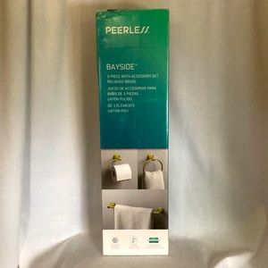 Peerless Bayside 3-Piece Polished Brass Bath Accessory Set
